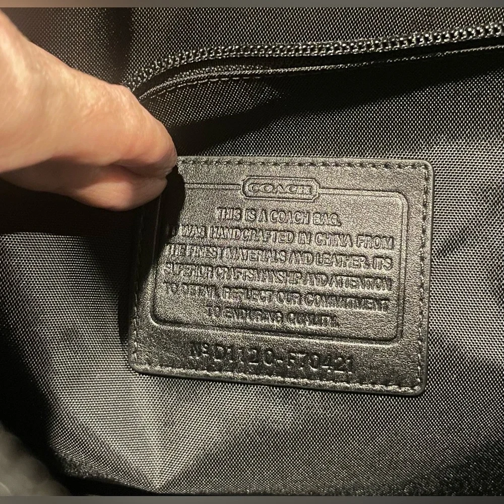 Coach Black Nylon Laptop Bag with Adjustable Strap